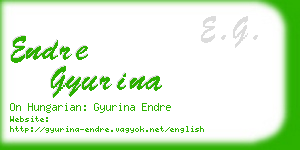 endre gyurina business card